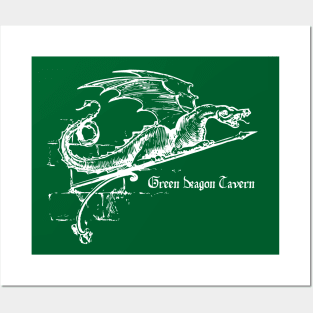 Green Dragon Tavern, White, Transparent Background Posters and Art